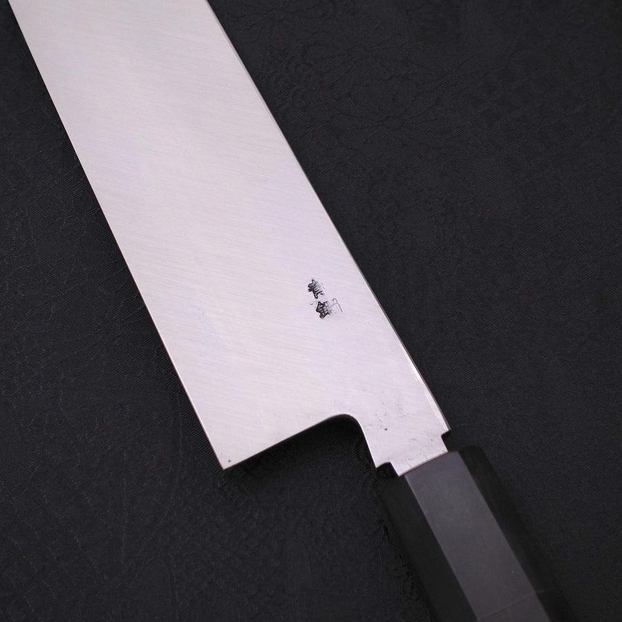 Kiritsuke Blue Steel #2 Suminagashi Buffalo Ebony Handle 240mm