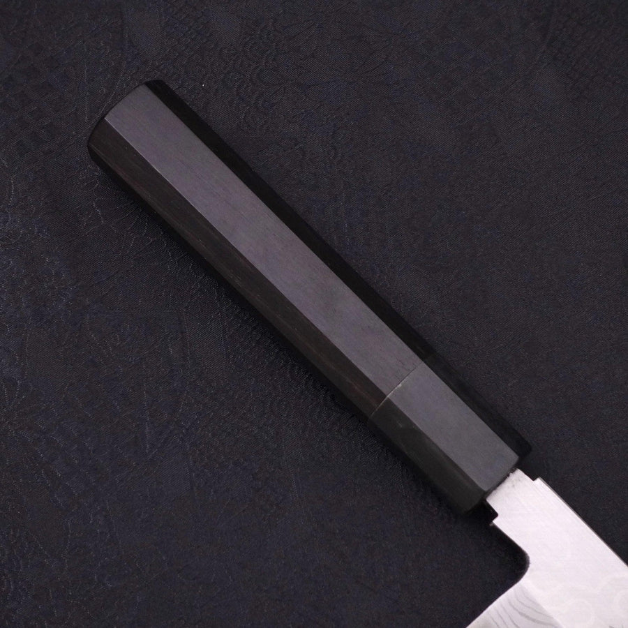 Kiritsuke Blue Steel #2 Suminagashi Buffalo Ebony Handle 240mm