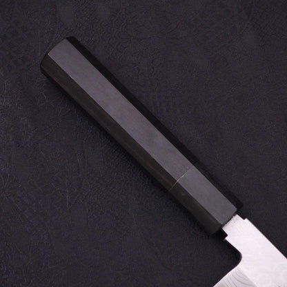 Kiritsuke Blue Steel #2 Suminagashi Buffalo Ebony Handle 240mm