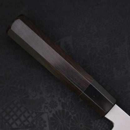 Kiritsuke Blue Steel #2 Suminagashi Buffalo Ebony Handle 240mm