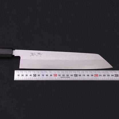 Kiritsuke Blue Steel #2 Suminagashi Buffalo Ebony Handle 240mm