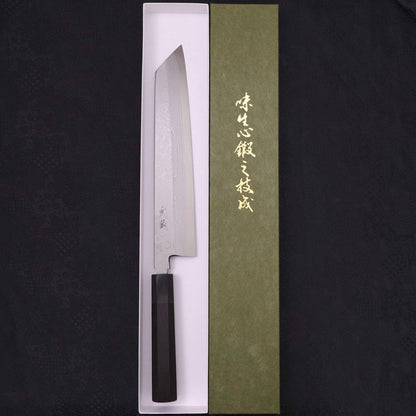 Kiritsuke Blue Steel #2 Suminagashi Buffalo Ebony Handle 270mm