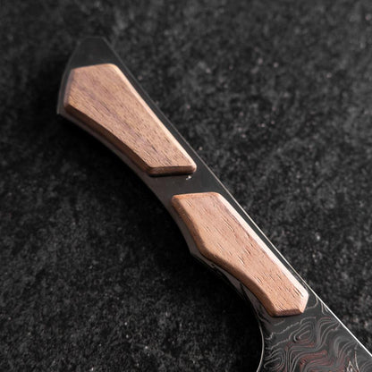 Kiritsuke Bread knife VG-10 Mirror Damascus Maple Handle 210mm - Black (8.3”)-[Musashi]-[Japanese-Kitchen-Knives]