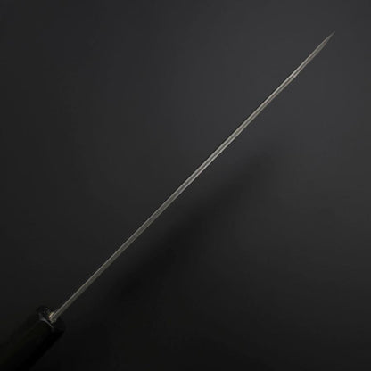 Kiritsuke Cobalt Stainless HRC62 Kurouchi Damascus  Buffalo Ebony Handle 210mm