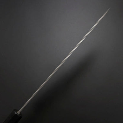 Kiritsuke Cobalt Stainless HRC62 Kurouchi Damascus  Buffalo Ebony Handle 240mm