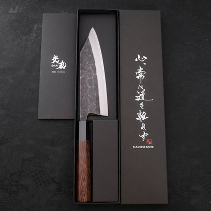 Kiritsuke Deba Blue Steel #2 Kurouchi Buffalo Wenge Handle 165mm