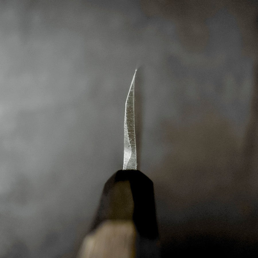 Kiritsuke Deba Blue Steel #2 Kurouchi Buffalo Wenge Handle 180mm