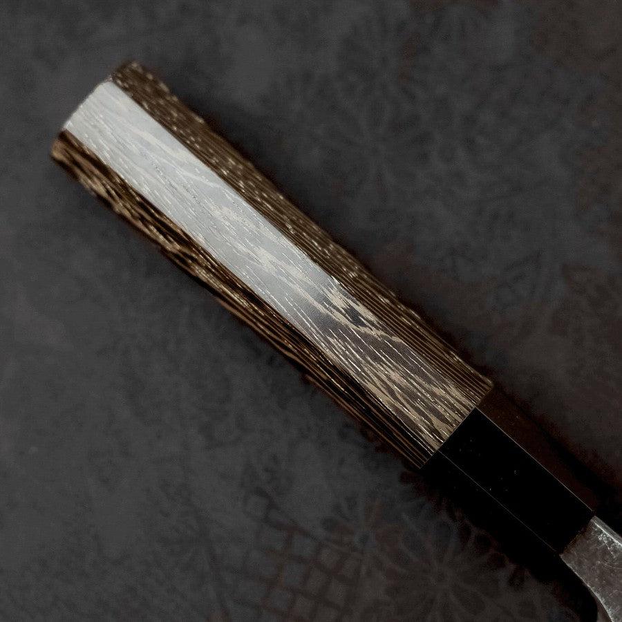 Kiritsuke Deba Blue Steel #2 Kurouchi Buffalo Wenge Handle 180mm