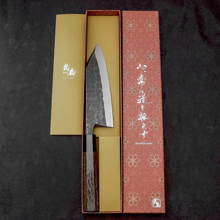 Kiritsuke Deba Blue Steel #2 Kurouchi Buffalo Wenge Handle 180mm