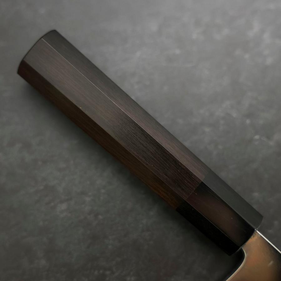 Kiritsuke Deba Honyaki Silver Steel #3 Mirror Buffalo Ebony Handle 180mm