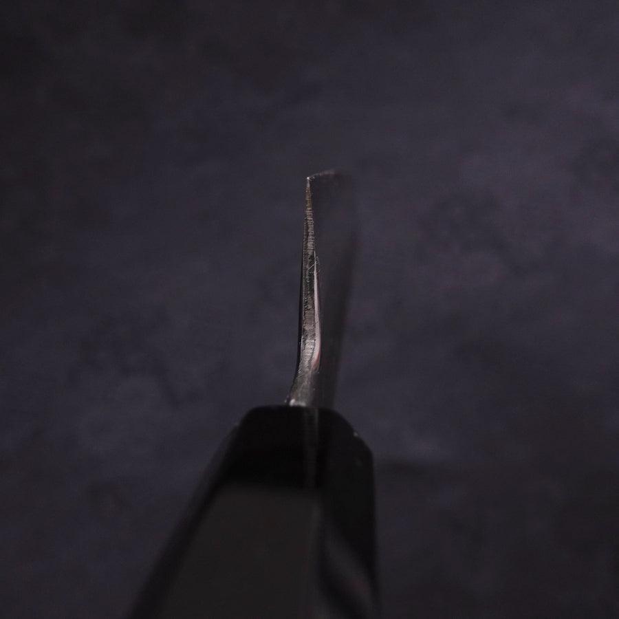 Kiritsuke Gyuto Blue Steel #1 Kurouchi Suminagashi Buffalo Ebony Handle 200mm