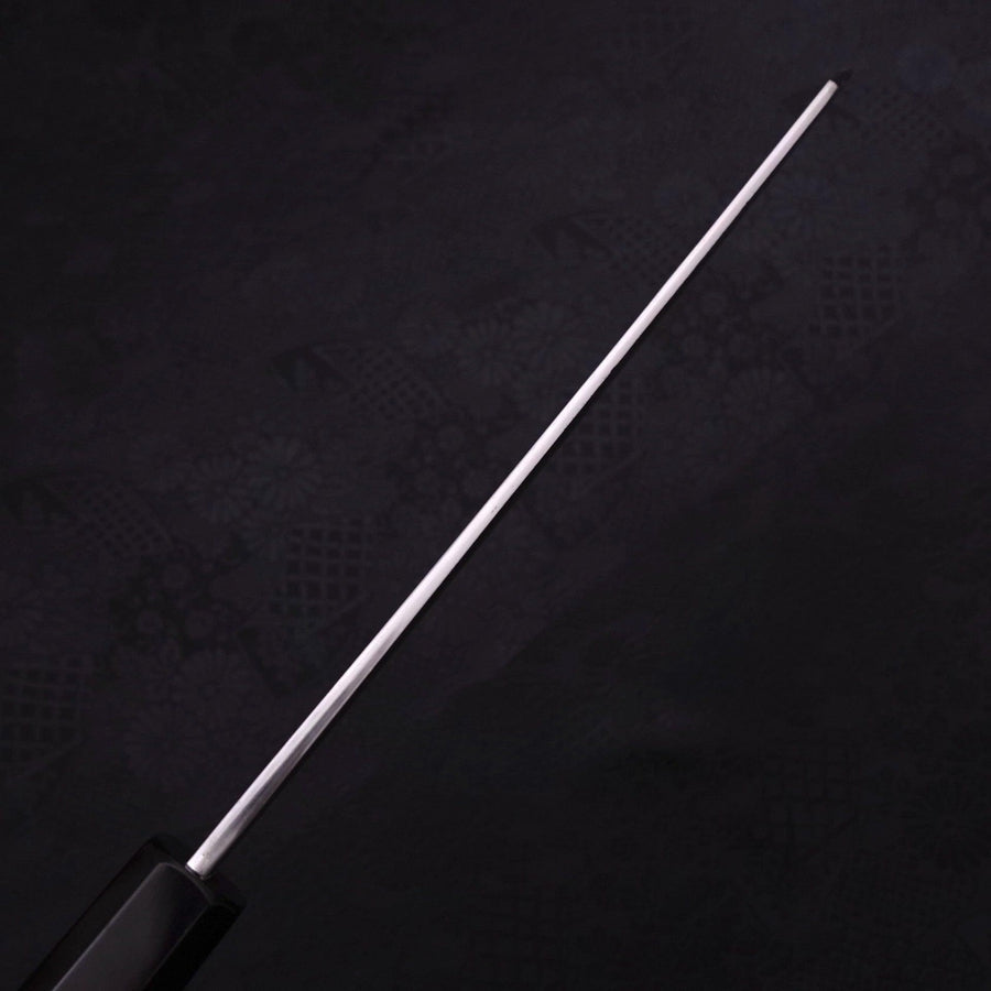 Kiritsuke Gyuto Blue Steel #1 Kurouchi Suminagashi Buffalo Ebony Handle 200mm