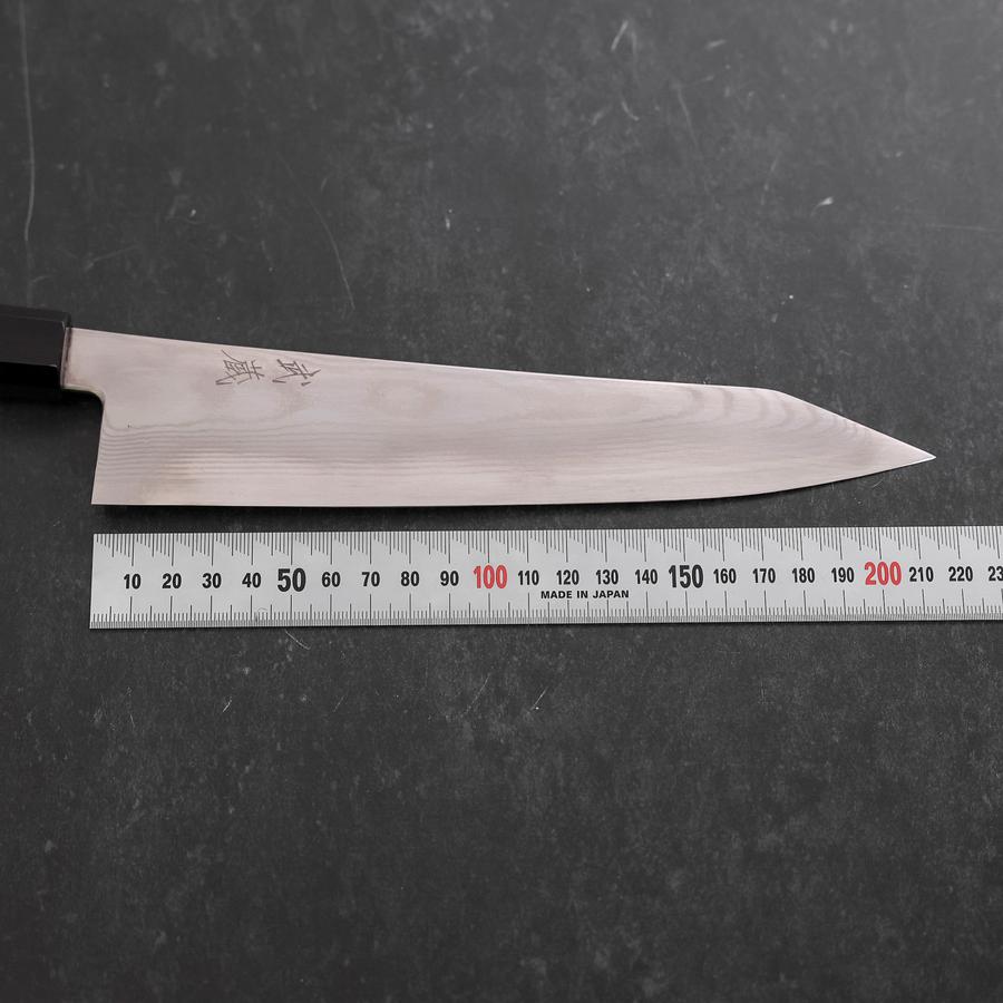 Kiritsuke Gyuto Silver Steel #3 Damascus Buffalo Wenge Handle 210mm