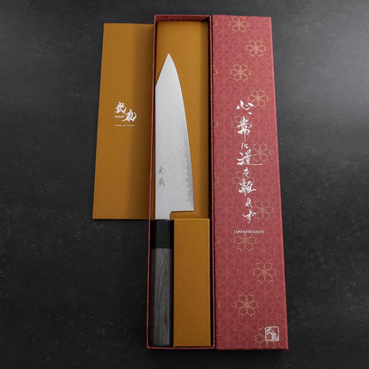 Kiritsuke Gyuto VG-10 Damascus Grey Cherry Handle 210mm