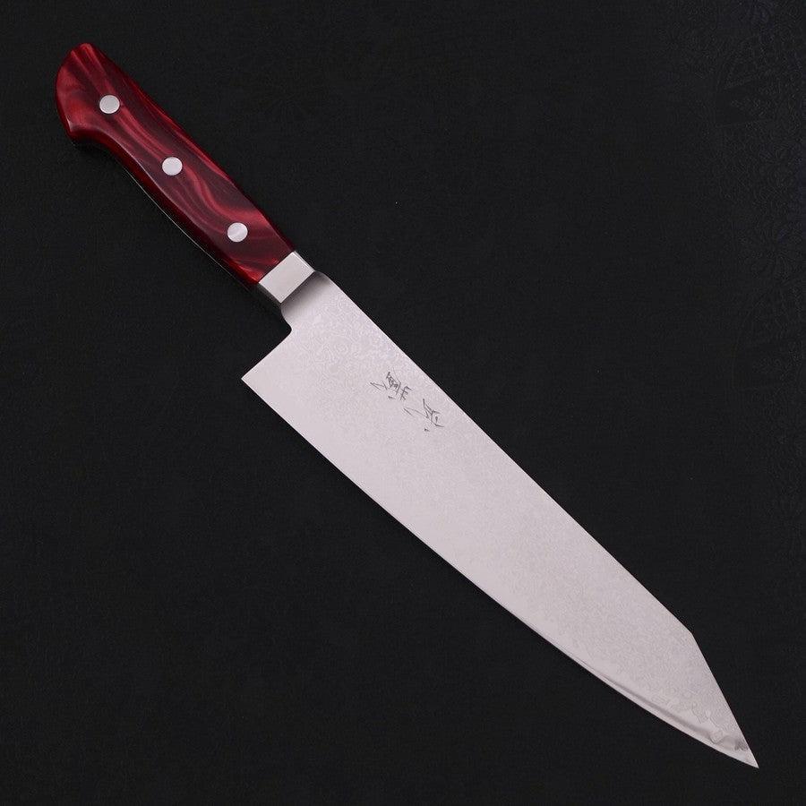 Kiritsuke Gyuto VG-10 Damascus Red Handle 210mm