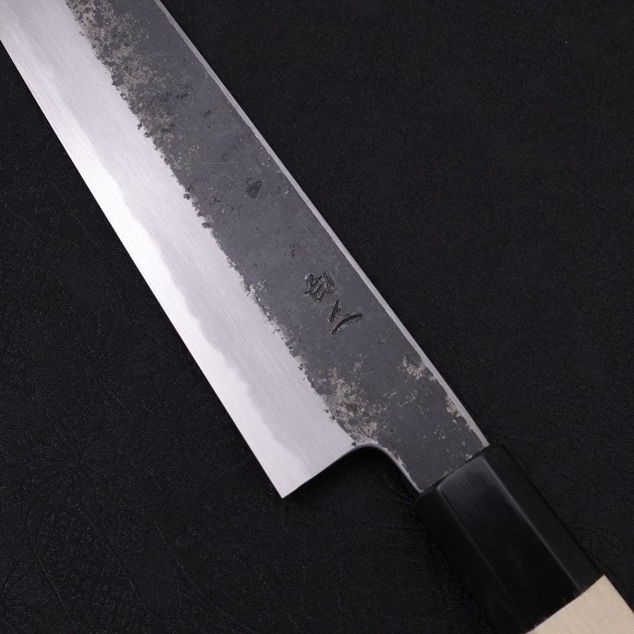 Kiritsuke Gyuto White Steel #2 Kurouchi Buffalo Magnolia Handle 200mm
