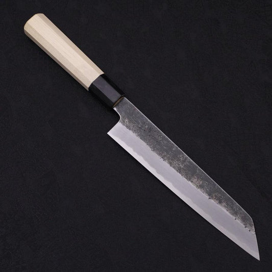 Kiritsuke Gyuto White Steel #2 Kurouchi Buffalo Magnolia Handle 200mm