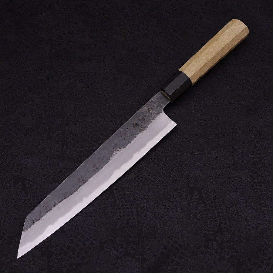 Kiritsuke Gyuto White Steel #2 Kurouchi Buffalo Magnolia Handle 230mm