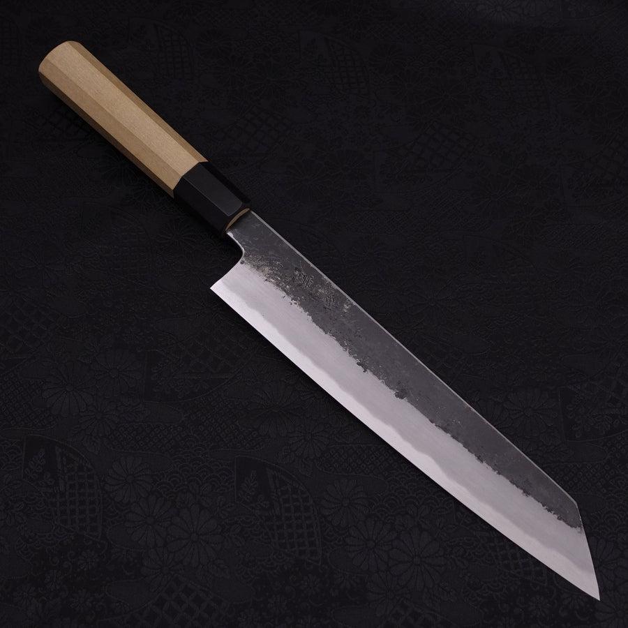 Kiritsuke Gyuto White Steel #2 Kurouchi Buffalo Magnolia Handle 230mm