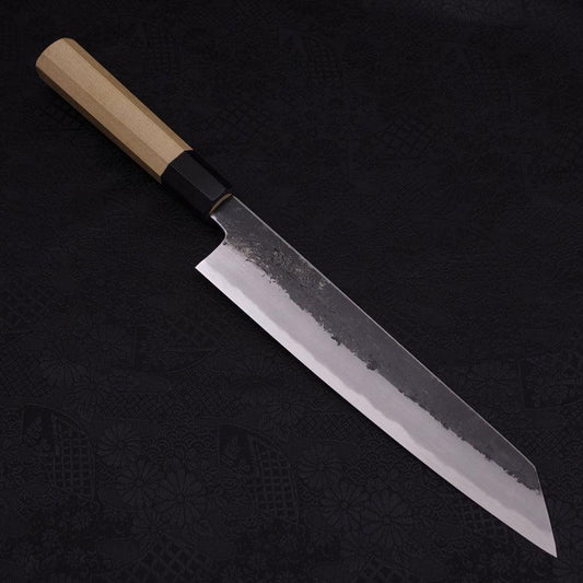 Kiritsuke Gyuto White Steel #2 Kurouchi Buffalo Magnolia Handle 230mm