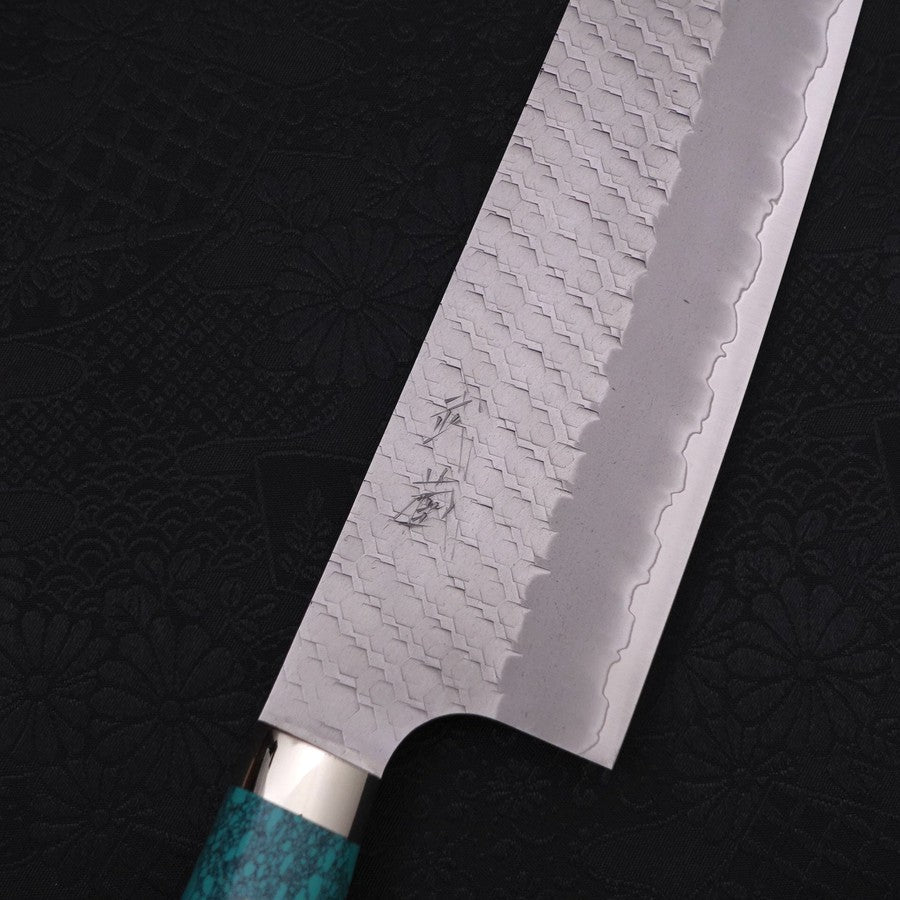 Kiritsuke Nakiri SG-2 Tsuchime Turquoise Green Handle 170mm