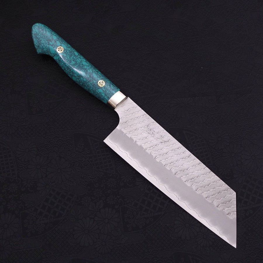 Kiritsuke Nakiri SG-2 Tsuchime Turquoise Green Handle 170mm