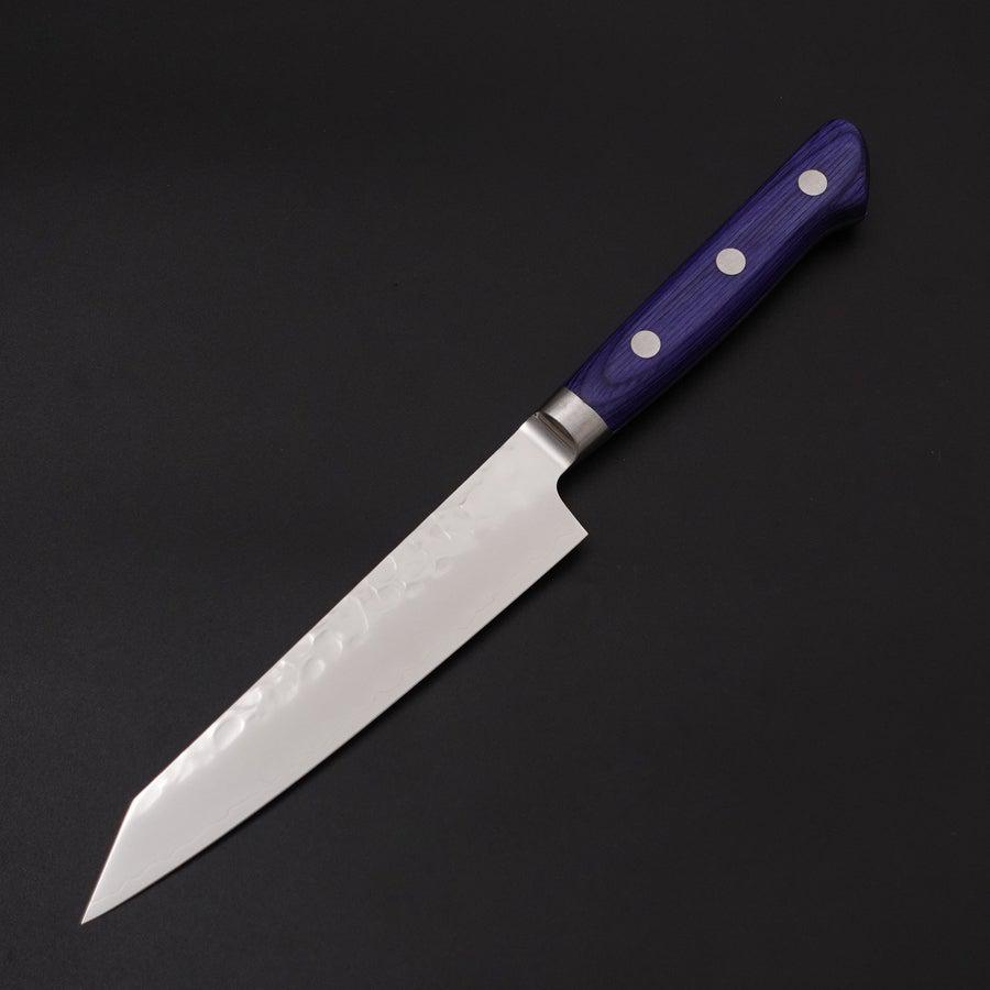 Kiritsuke Petty AUS-10 Stainless Tsuchime Western-Blue Handle 145mm