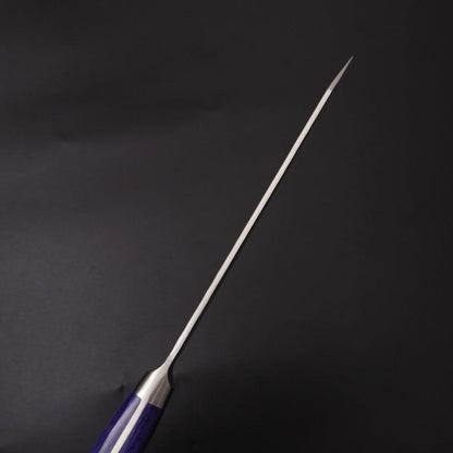 Kiritsuke Petty AUS-10 Stainless Tsuchime Western-Blue Handle 145mm