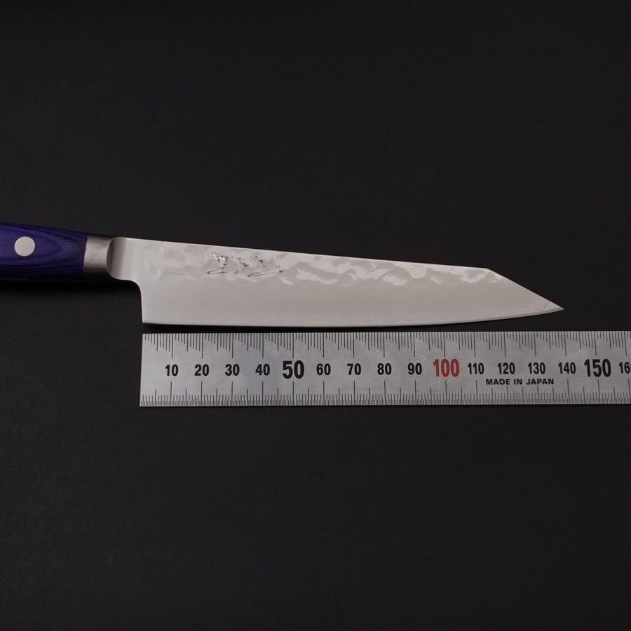 Kiritsuke Petty AUS-10 Stainless Tsuchime Western-Blue Handle 145mm