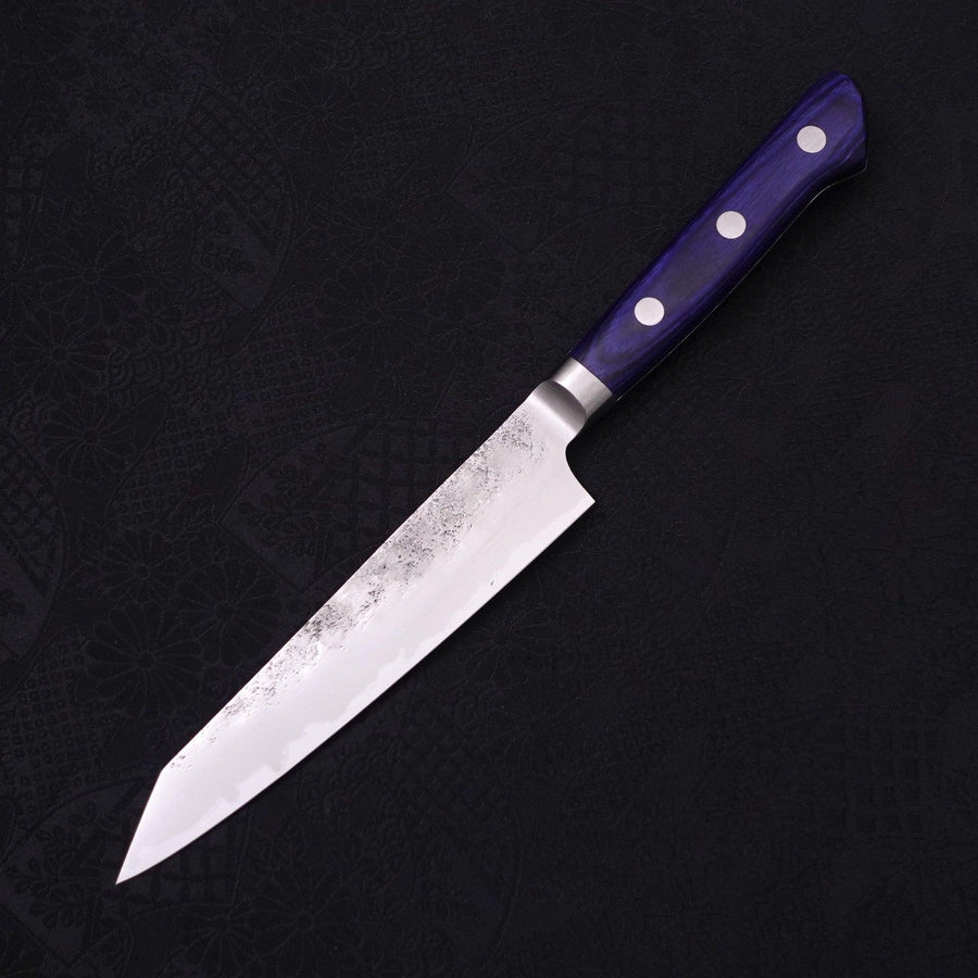 Kiritsuke Petty Blue Steel #2 Nashiji Stainless Clad Western Handle 140mm