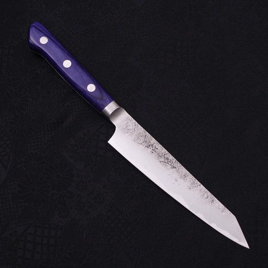 Kiritsuke Petty Blue Steel #2 Nashiji Stainless Clad Western Handle 140mm