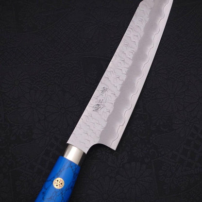 Kiritsuke Petty SG-2 Tsuchime Turquoise Blue Handle 150mm