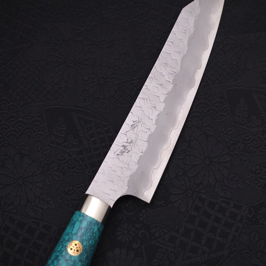 Kiritsuke Petty SG-2 Tsuchime Turquoise Green Handle 150mm