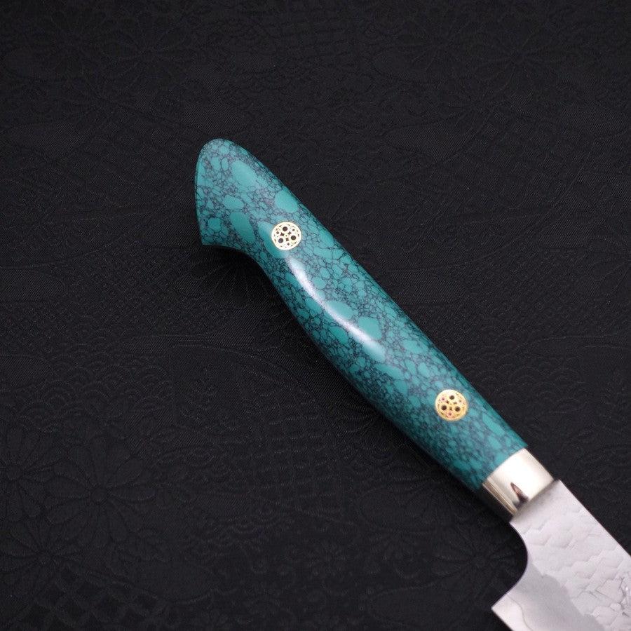 Kiritsuke Petty SG-2 Tsuchime Turquoise Green Handle 150mm