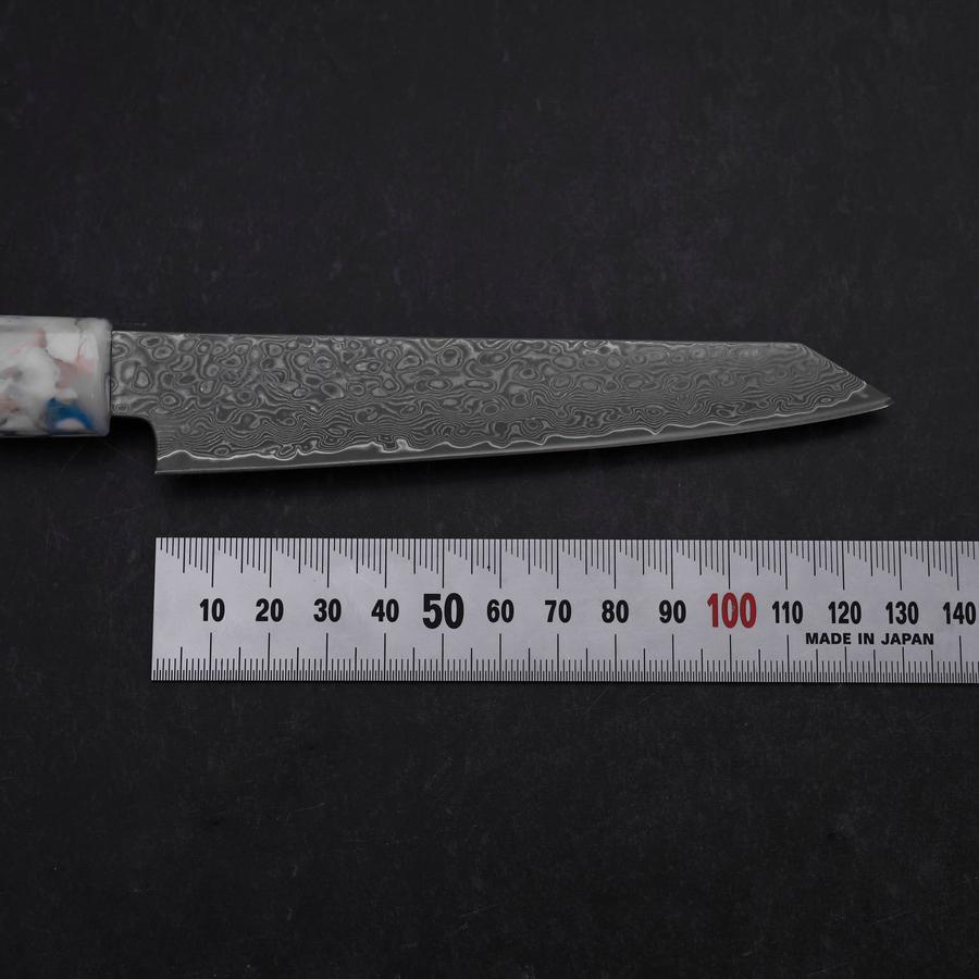 Kiritsuke Petty VG-10 Damascus Ocean Blue-White Mix Handle 130mm