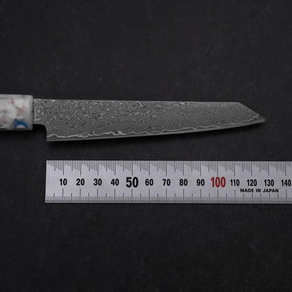 Kiritsuke Petty VG-10 Damascus Ocean Blue-White Mix Handle 130mm