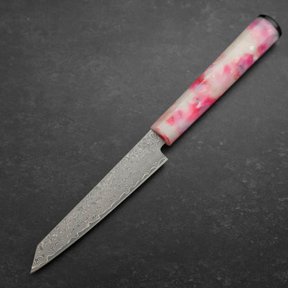Kiritsuke Petty VG-10 Damascus Ocean Sakura Rose Gold Handle 130mm