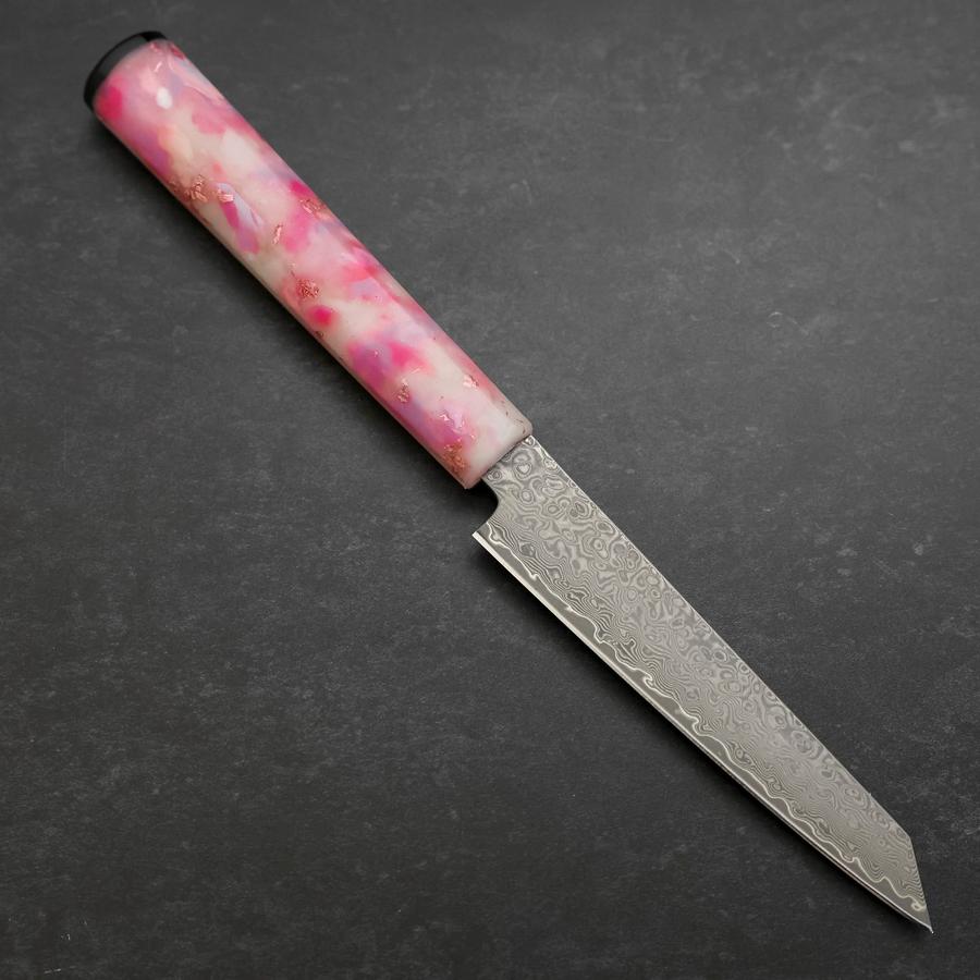Kiritsuke Petty VG-10 Damascus Ocean Sakura Rose Gold Handle 130mm