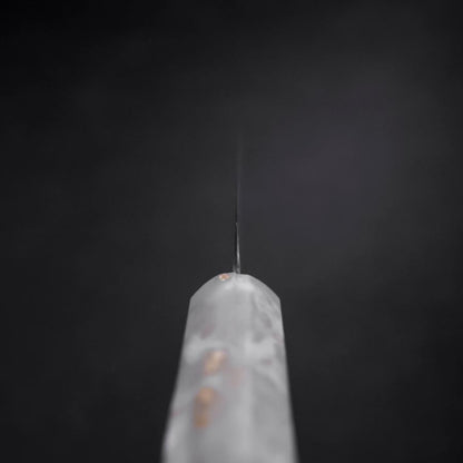 Kiritsuke Petty VG-10 Damascus Ocean White Black Gold Handle 130mm