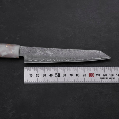 Kiritsuke Petty VG-10 Damascus Ocean White Black Gold Handle 130mm