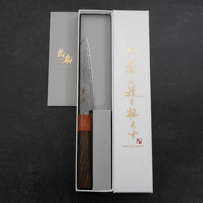 Kiritsuke Petty VG-10 Damascus Shitan Ebony Handle 130mm