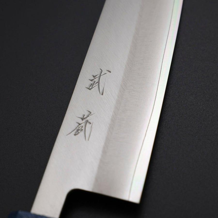 Kiritsuke Petty VG-10 Polished Blue Urushi Handle 125mm