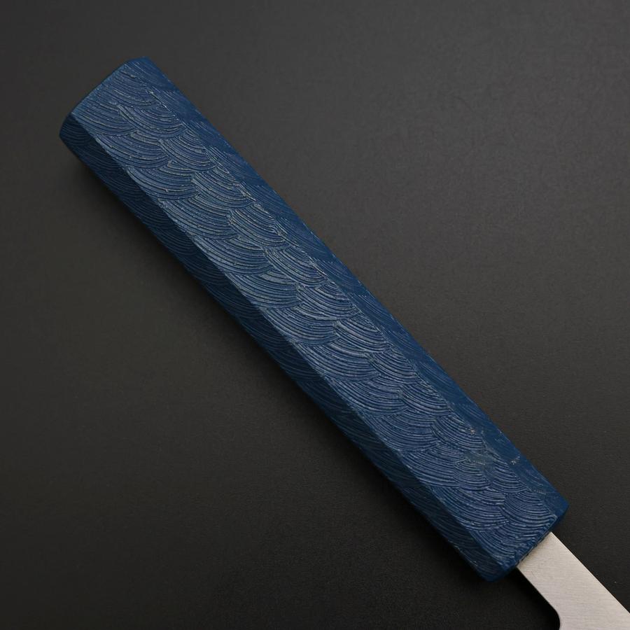 Kiritsuke Petty VG-10 Polished Blue Urushi Handle 125mm