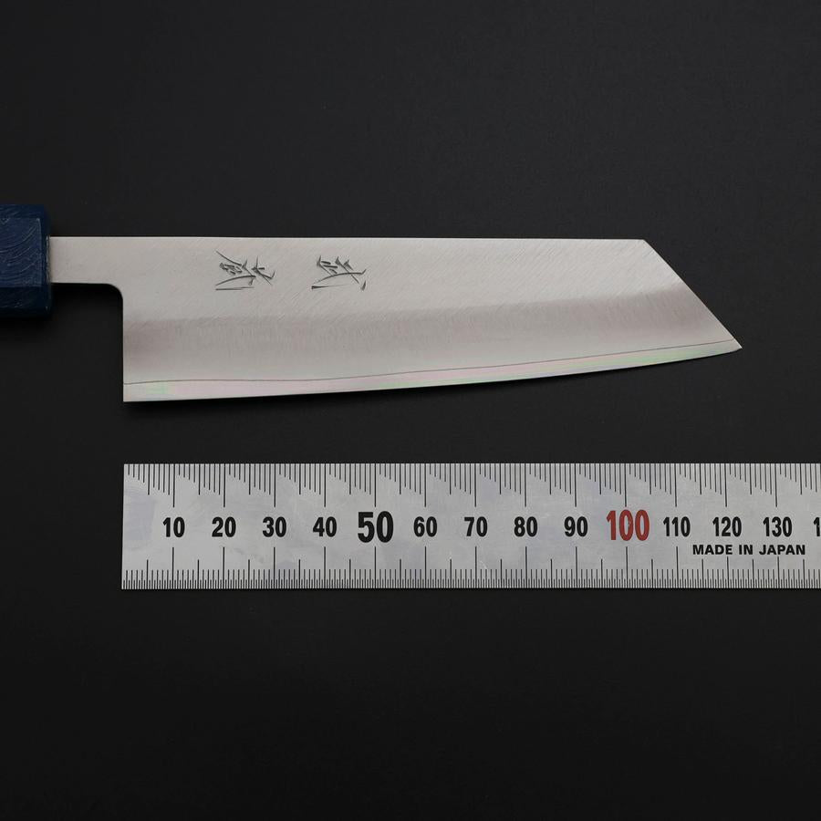 Kiritsuke Petty VG-10 Polished Blue Urushi Handle 125mm