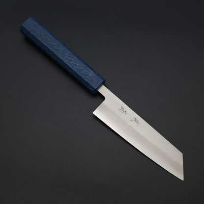 Kiritsuke Petty VG-10 Polished Blue Urushi Handle 125mm