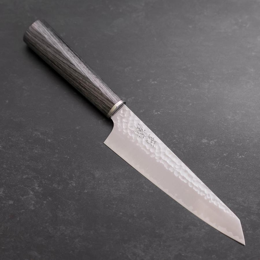 Kiritsuke Petty VG-10 Tsuchime Cherry Charcoal Handle 150mm