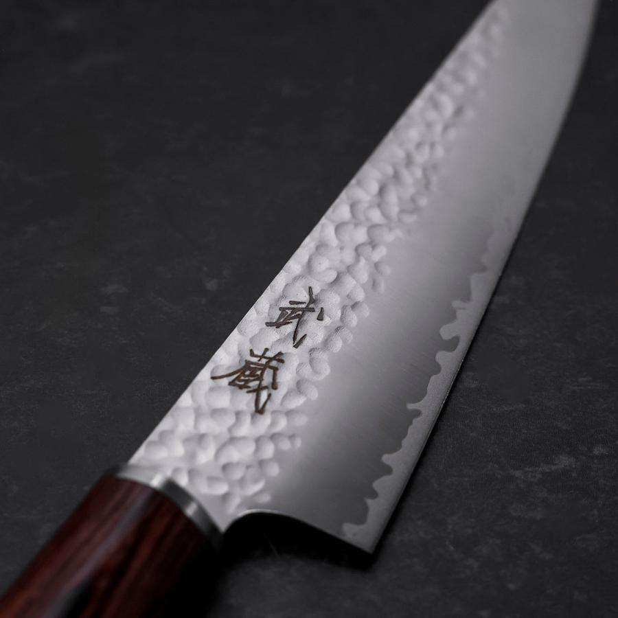 Kiritsuke Petty VG-10 Tsuchime Oval Mahogany Handle 150mm