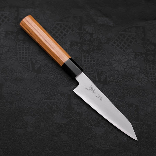 Kiritsuke Petty White Steel #2 Kasumi Buffalo Teak Handle 120mm