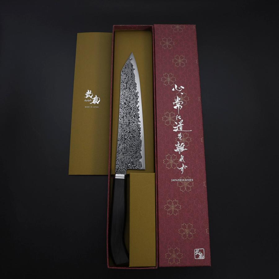 Kiritsuke SG-2 Black Nickel Damascus Western Ebony Handle 210mm