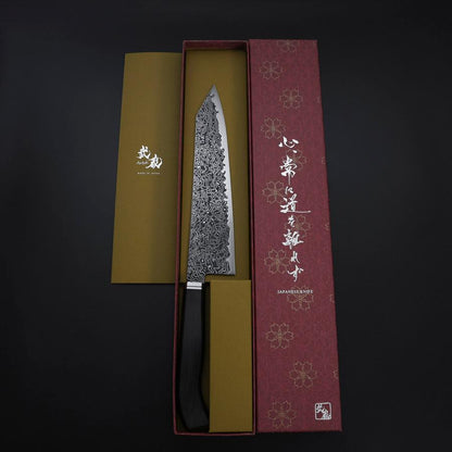 Kiritsuke SG-2 Black Nickel Damascus Western Ebony Handle 210mm